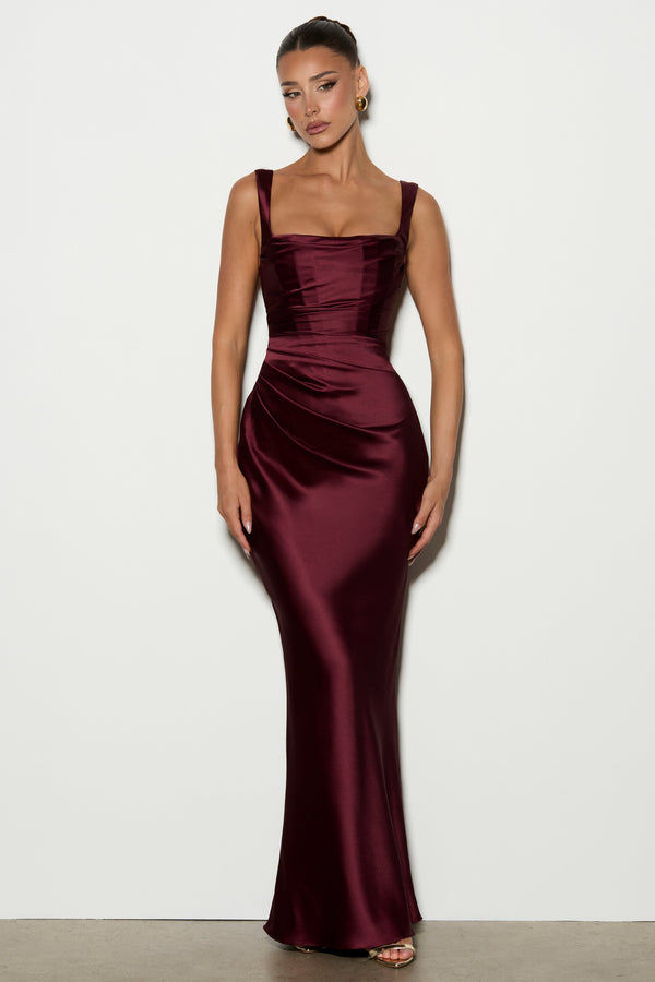 Calanthe Maxi Dress - Cherry Lacquer