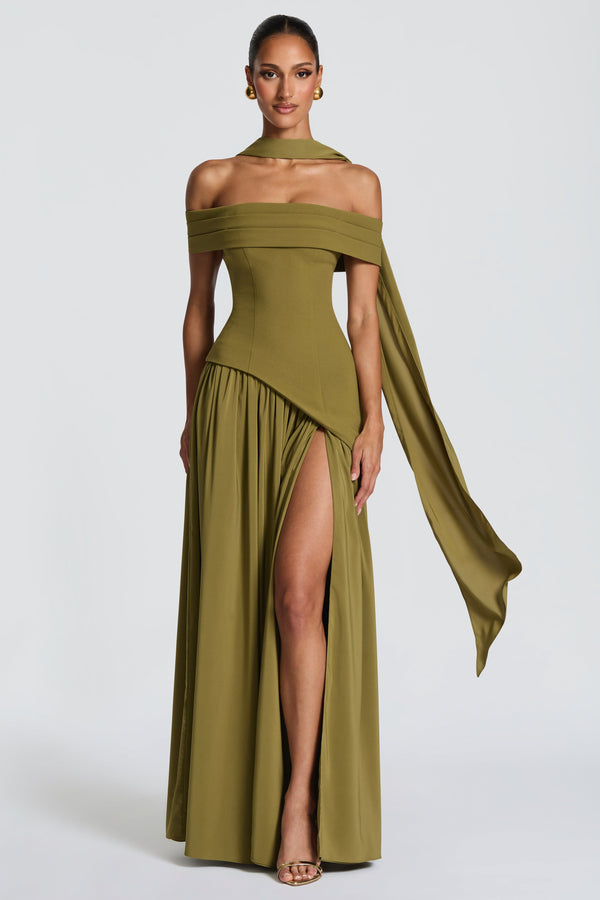 Delilah Maxi Dress - Deep Olive