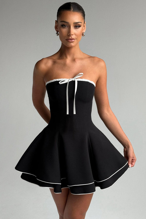 Juno Mini Dress - Black/White